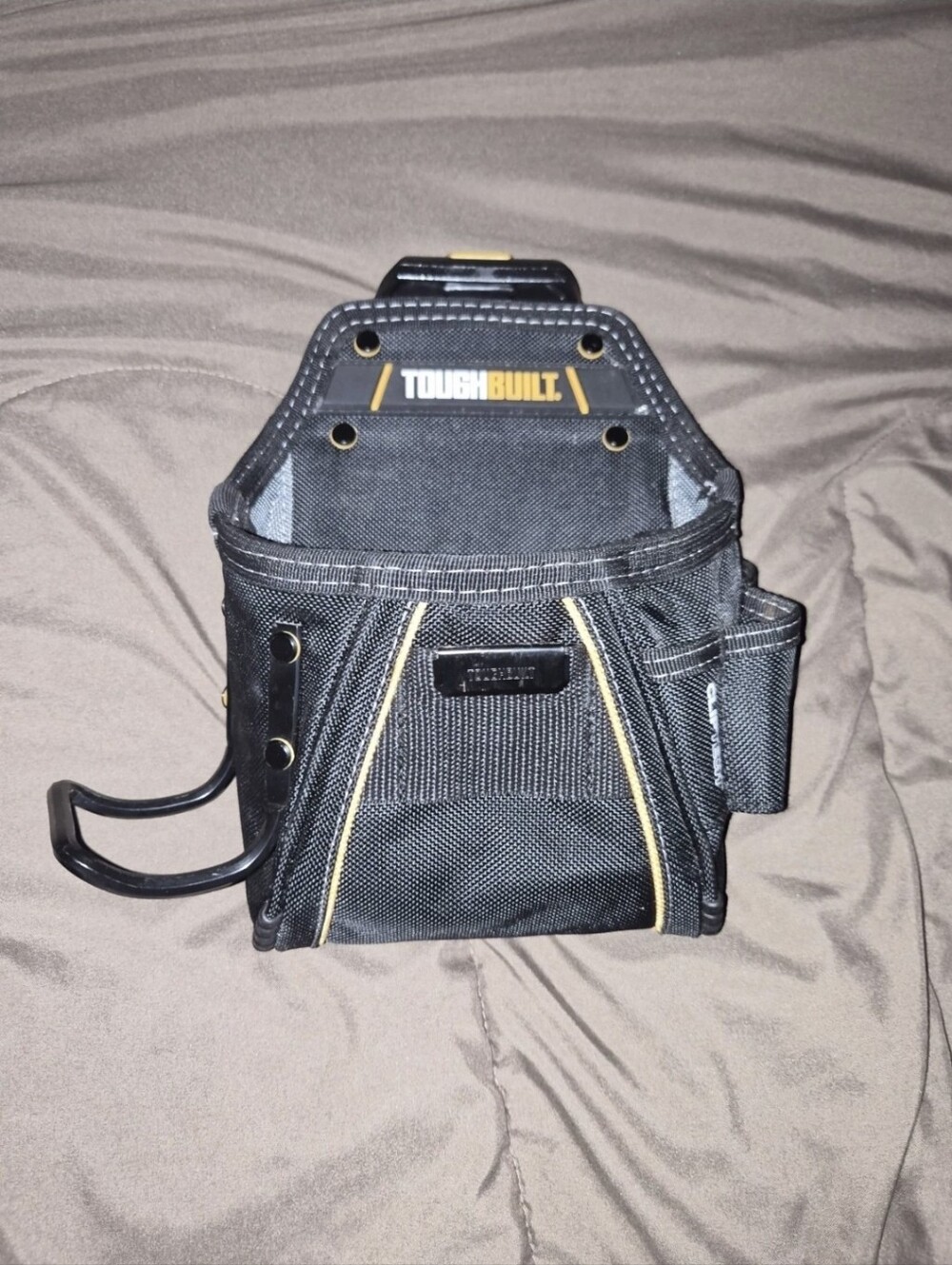 Men's Tool Pouch in Black with Yellow Trim